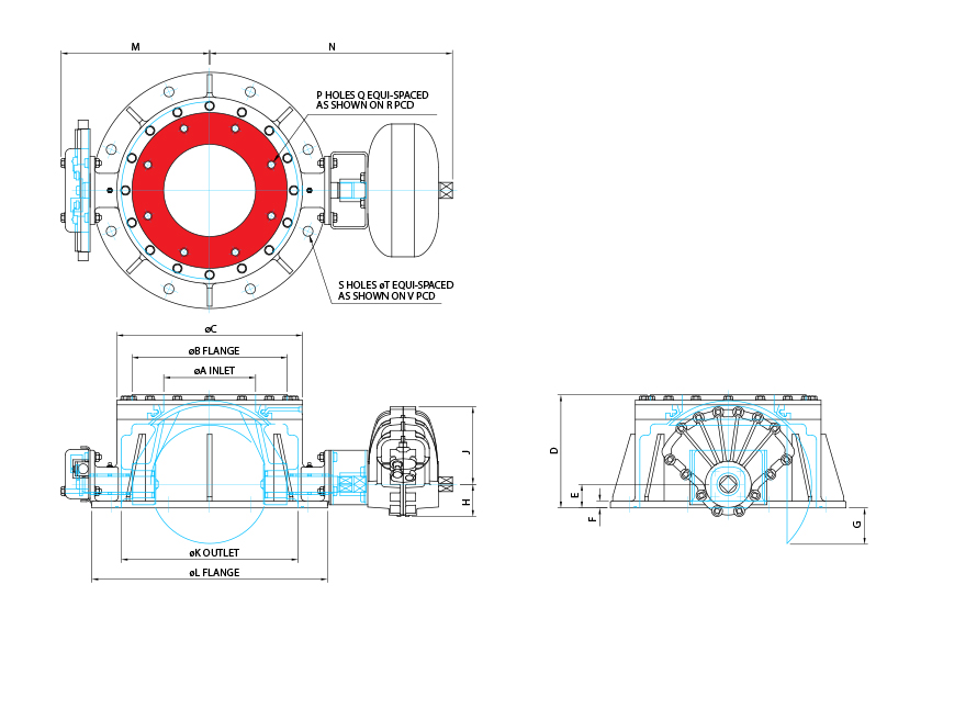 Roundhead Valve Dimensions Drawing