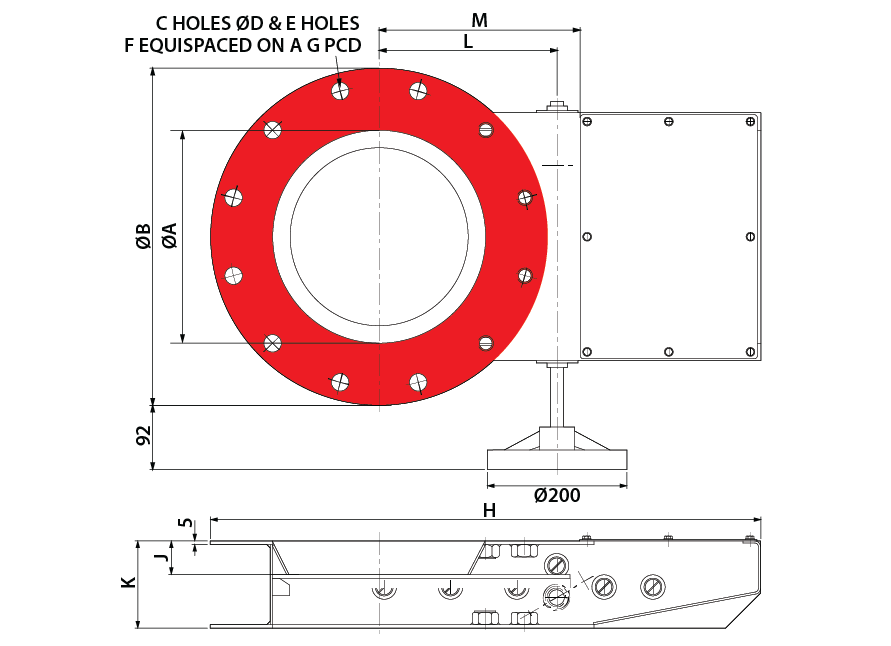 Slide Valve - R&P Hand Wheel - Circular GA-01