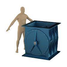 3D render of a 915mm Rotary Valve